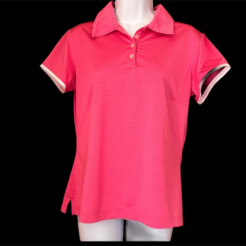 adidas Hot Pink Short-Sleeve Polo Jersey